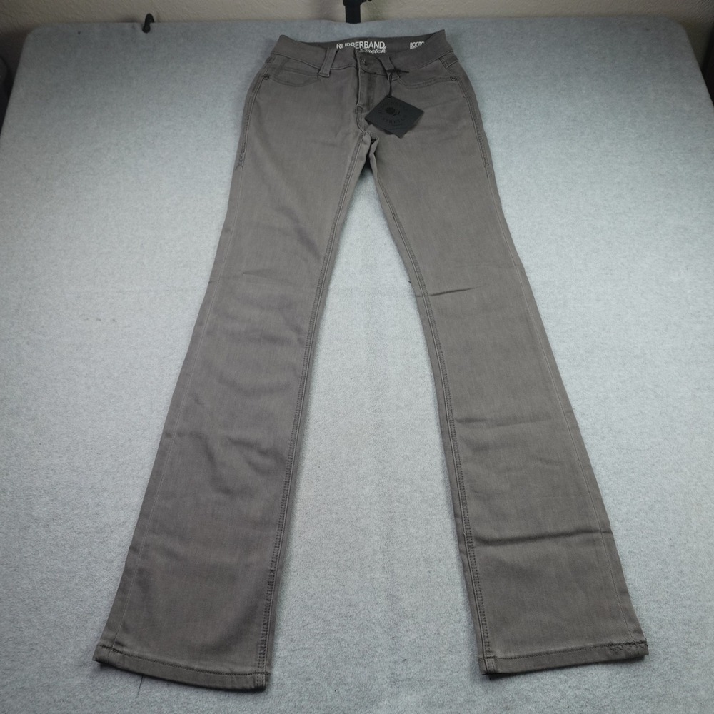 Rubberband Stretch Jean Womens 26 Slate Grey Joplin Bootcut Denim